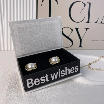 Uus ümberpööratav ehtekarp Kõrvarõngad Sõrmus Kaelakee Säilitusvitriin Paber Simple Ins Ehete Pakendikarp Joyero Reisimiseks