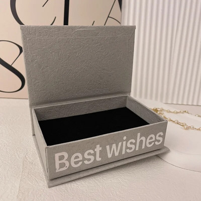 Uus ümberpööratav ehtekarp Kõrvarõngad Sõrmus Kaelakee Säilitusvitriin Paber Simple Ins Ehete Pakendikarp Joyero Reisimiseks