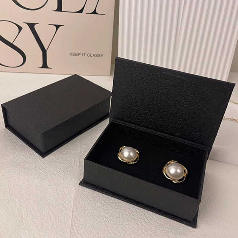 Uus ümberpööratav ehtekarp Kõrvarõngad Sõrmus Kaelakee Säilitusvitriin Paber Simple Ins Ehete Pakendikarp Joyero Reisimiseks