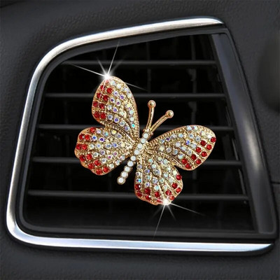 Išskirtinis „Butterfly Diamond“ oro kondicionavimo automobilio aromaterapinis segtukas „Fashion“ automobilio oro išleidimo anga Universalus, patvarus. Automobilio stilius