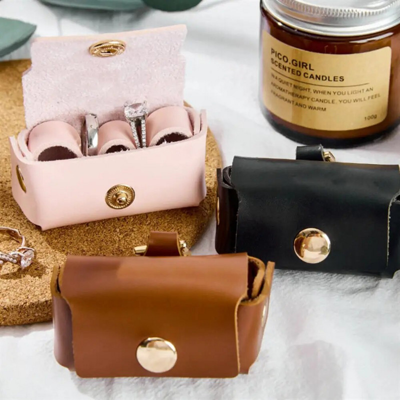Augstākās klases PU ādas rotaslietu iepakojuma somas Mode sievietēm ceļojumu piedāvājums kāzu gredzenu kastīte rotaslietas organizators dāvanas Joyero