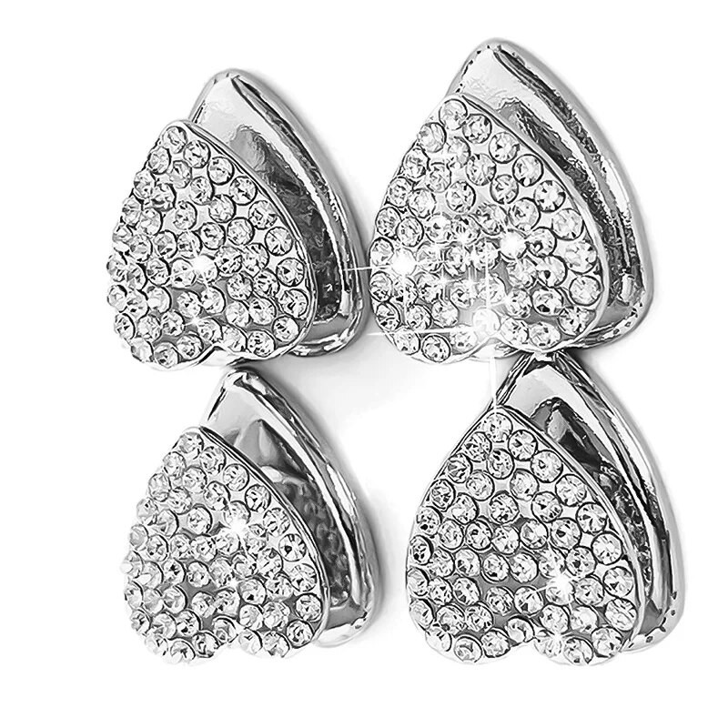 Südamekivist inkrusteeritud autokonksud Rahakott Mask Rippuv hoidik Auto sisemus Teemant Bling Bling Crystal Decor Metal Paste Konks