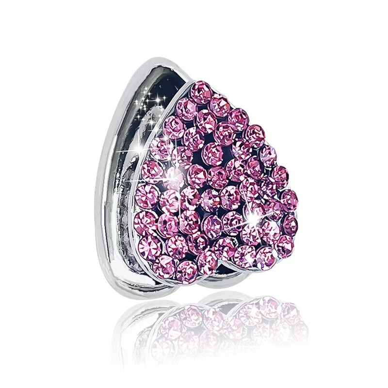 Südamekivist inkrusteeritud autokonksud Rahakott Mask Rippuv hoidik Auto sisemus Teemant Bling Bling Crystal Decor Metal Paste Konks