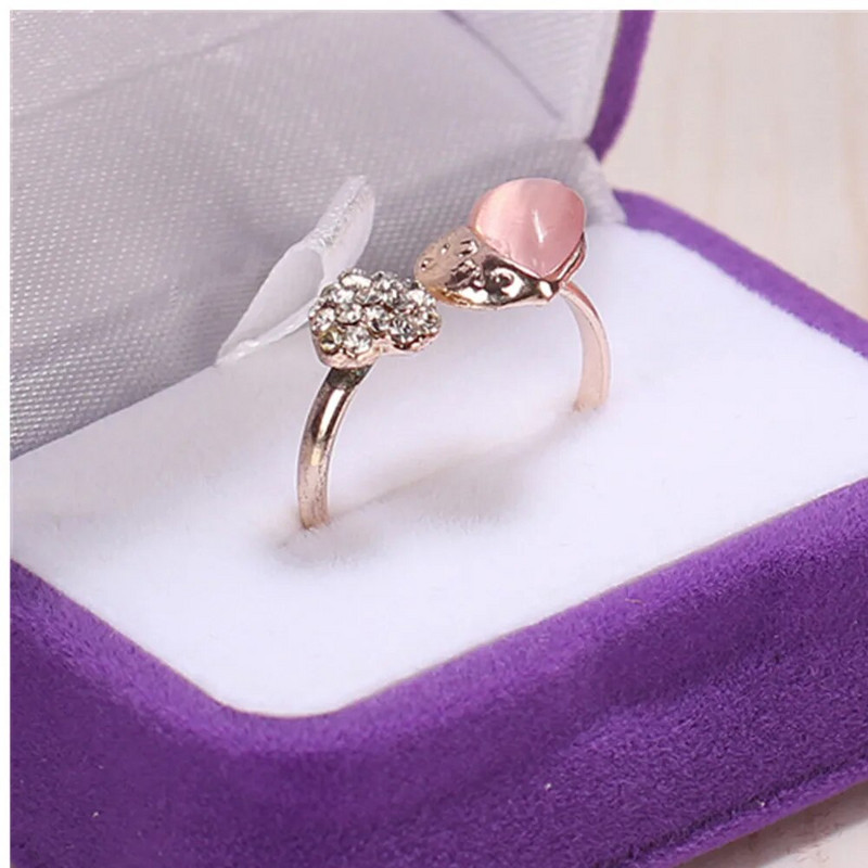 Νέο Δαχτυλίδι Flannelette για κρεμαστά σκουλαρίκια Stud κολιέ Οργανωτής δώρου Ροζ μωβ τσάντα σε σχήμα Μόδας Μίνι κοσμηματοπωλείο