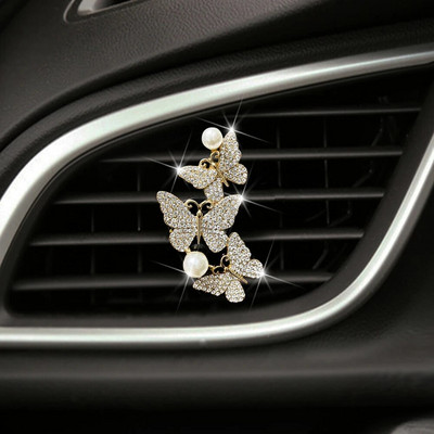 Osvježivač zraka za automobil Parfem Diamond Outlet Clip Butterfly 3u1 Beautiful Butterflies Regenerator Dodaci za automobil Ukrasi za unutrašnjost