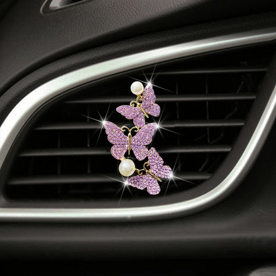 Auto õhuvärskendaja parfüüm Diamond Outlet Clip Butterfly 3in1 Beautiful Butterflies palsam Autotarvikud sisekujundus