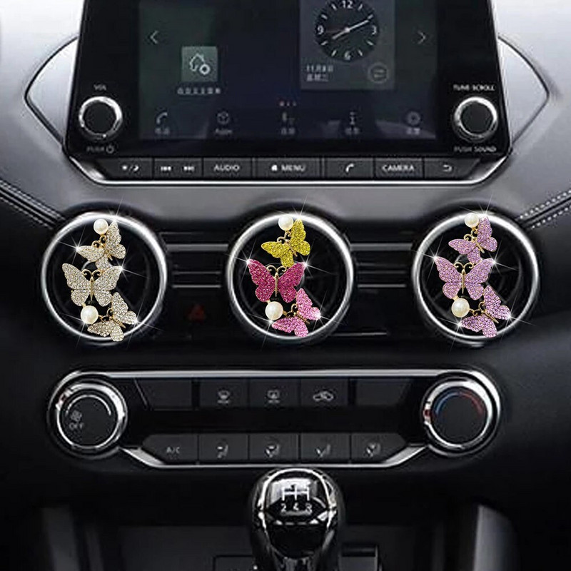 Auto õhuvärskendaja parfüüm Diamond Outlet Clip Butterfly 3in1 Beautiful Butterflies palsam Autotarvikud sisekujundus