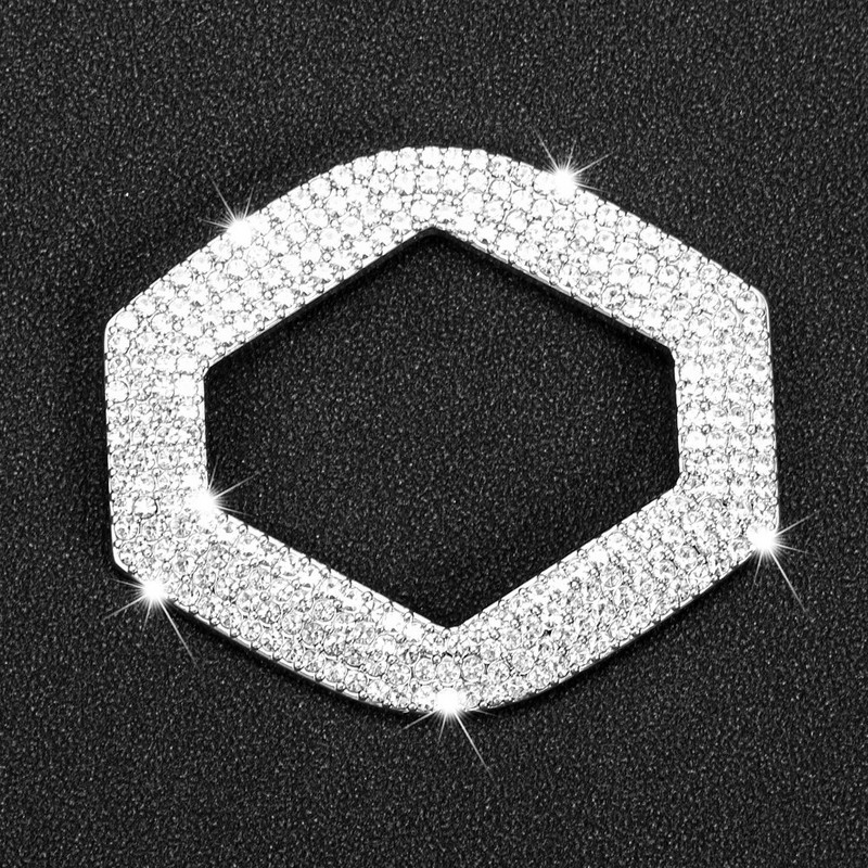 Automašīnas stūres logotipa metāla dimanta kristāla uzlīme Renault Megane 2 3 Clio 4 Captur Kadjar Fluence Koleo piederumiem