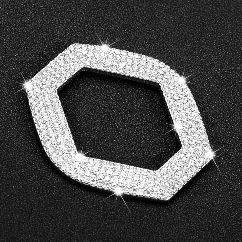 Automašīnas stūres logotipa metāla dimanta kristāla uzlīme Renault Megane 2 3 Clio 4 Captur Kadjar Fluence Koleo piederumiem