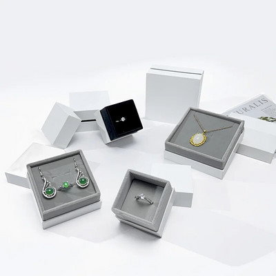 Cutie de bijuterii din hârtie de ultimă generație pentru inel, cercei, colier, organizator de depozitare, vitrine, cutie de ambalare pentru bijuterii, Joyero