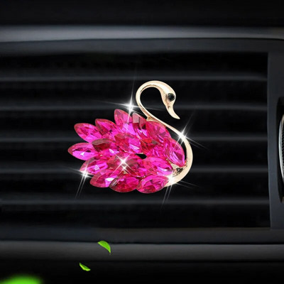 Diamond Swan auto väljalaskeava õhutusklambrid auto õhuvärskendaja parfüümi klambri difuusor teemant auto ornament Kingituseks mõeldud autotarvikud tüdrukutele