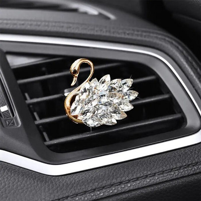Diamond Swan auto väljalaskeava õhutusklambrid auto õhuvärskendaja parfüümi klambri difuusor teemant auto ornament Kingituseks mõeldud autotarvikud tüdrukutele