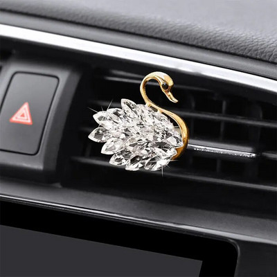 Diamond Swan auto väljalaskeava õhutusklambrid auto õhuvärskendaja parfüümi klambri difuusor teemant auto ornament Kingituseks mõeldud autotarvikud tüdrukutele
