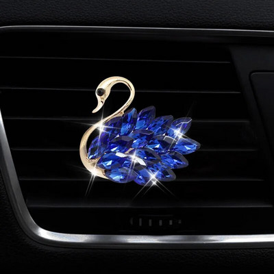 Diamond Swan auto väljalaskeava õhutusklambrid auto õhuvärskendaja parfüümi klambri difuusor teemant auto ornament Kingituseks mõeldud autotarvikud tüdrukutele