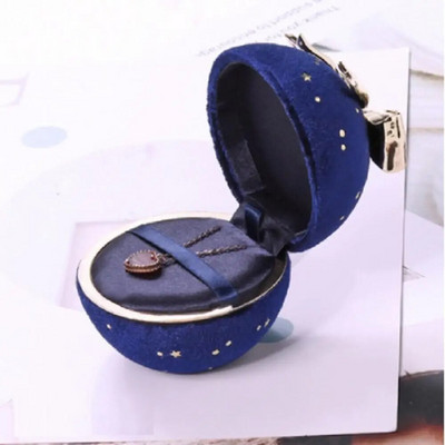 Augstas kvalitātes apļveida pilna Sky Star juvelierizstrādājumu kastīte Gredzenu kastīte Bow mezglu kaklarotas kulonu kastīte kāzu svinībām dāvanu rotaslietu organizatoram Bo