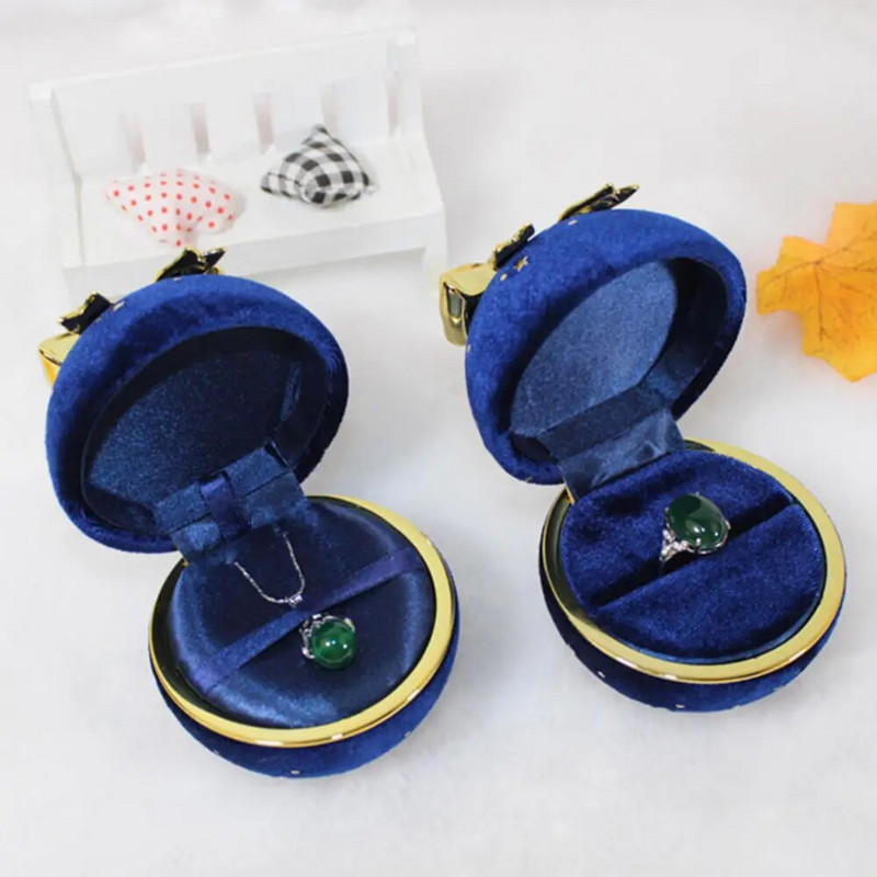 Augstas kvalitātes apļveida pilna Sky Star juvelierizstrādājumu kastīte Gredzenu kastīte Bow mezglu kaklarotas kulonu kastīte kāzu svinībām dāvanu rotaslietu organizatoram Bo