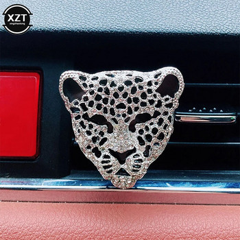 Car Air Vent Perfume Clip Charms Crystal Leopard Aromatherapy Diffuser αιθέριων ελαίων Μόδα διακόσμηση αυτοκινήτου Charms στρας