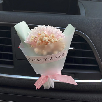 Безплатна доставка Освежител за въздух Rose Flower Car-styling Car Parfume Diffuser Естествена миризма Климатик Diamond Ароматерапия Щипка