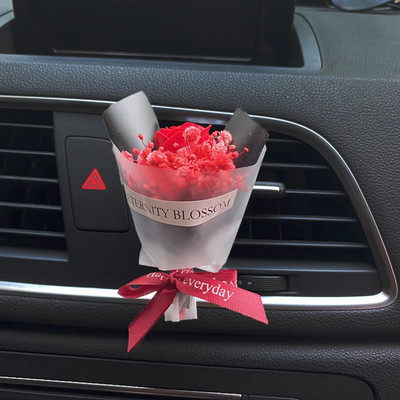 Nemokamas pristatymas Oro gaiviklis rožių gėlių automobilinis automobilių kvepalų difuzorius natūralaus kvapo oro kondicionierius deimantinis aromaterapinis klipas