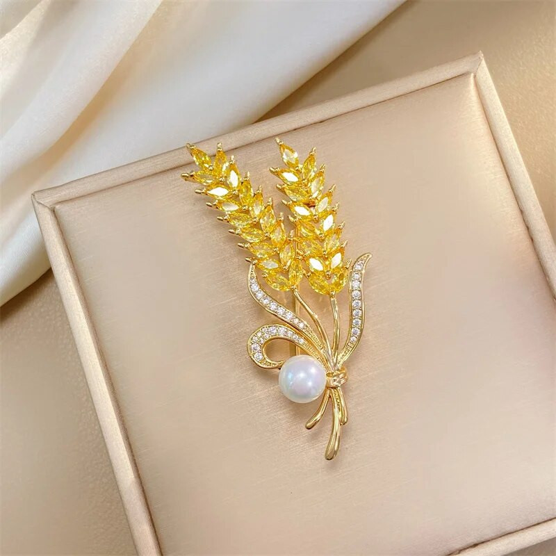 Peen kividest nisumetallist kuldne pross naistele ülikond kampsun Luksuslikud stiilsed reväärinõelad ehted aksessuaarid paarile kingitus