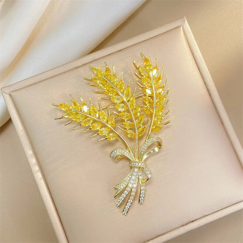 Peen kividest nisumetallist kuldne pross naistele ülikond kampsun Luksuslikud stiilsed reväärinõelad ehted aksessuaarid paarile kingitus