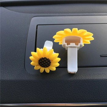 Car Fashion Multiflora Sunflower Car Air Outlet Ароматна щипка за парфюми Освежител за въздух Дифузор