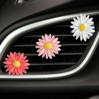 1 τμχ Αρωματικο Αερος Αυτοκινητου Flowers Vent Clip Perfume Daisy Diffuser Essential Accessories for Girls Freshner Air Scent
