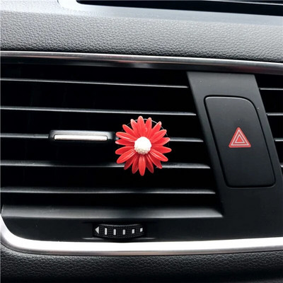 1 gab Auto gaisa atsvaidzinātājs Ziedi Vent Clip Smaržas Daisy difuzors Essential aksesuāri meitenēm Atsvaidzinātāja gaisa smarža