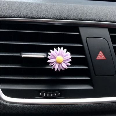 1 gab Auto gaisa atsvaidzinātājs Ziedi Vent Clip Smaržas Daisy difuzors Essential aksesuāri meitenēm Atsvaidzinātāja gaisa smarža