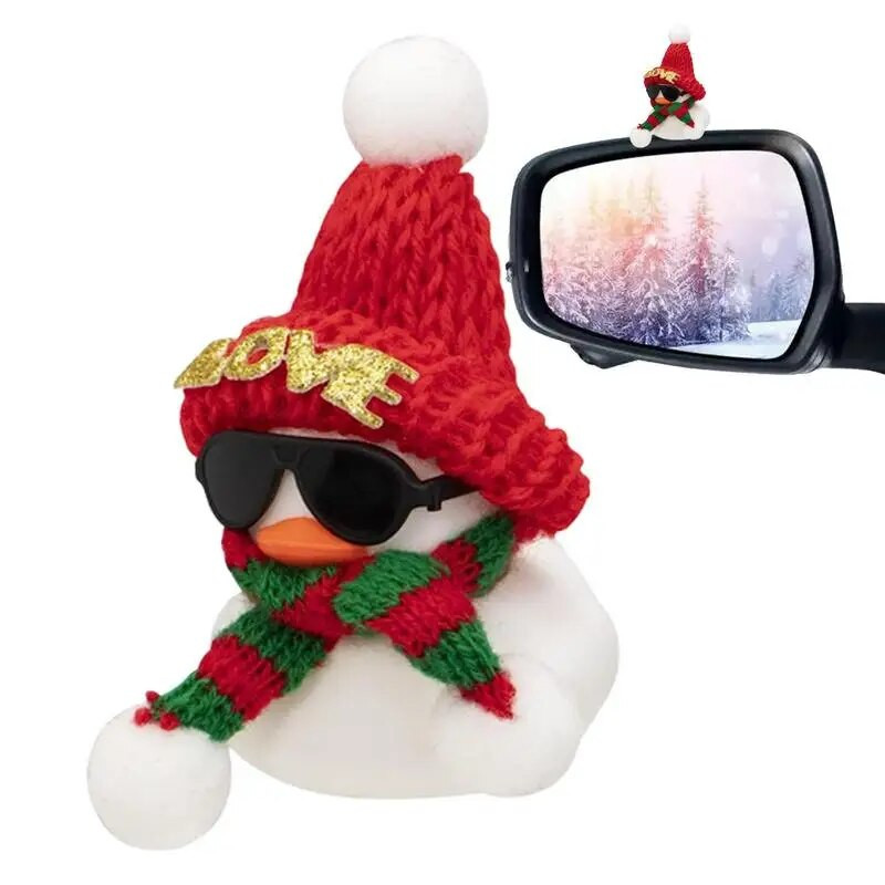 Autokaunistused Kummist Duck Jõulud Kummist Pardid Mänguasjad Eemaldatavad Uudsus Squeeze Ducky Auto armatuurlaua kaunistused Auto interjöör