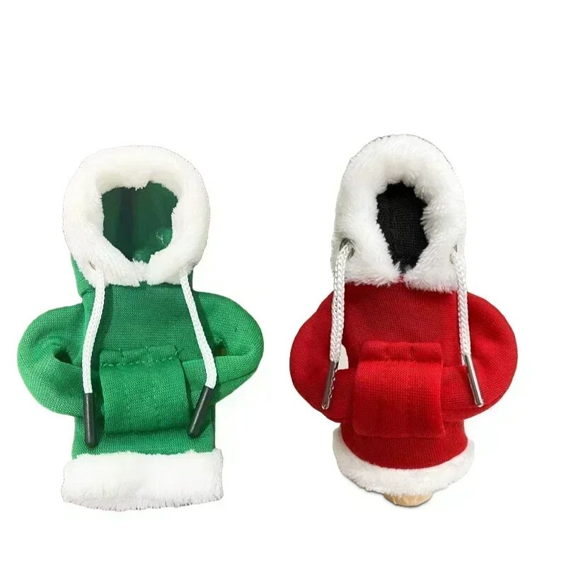 Ziemas modes kapuces Automašīnas pārnesumu pārslēgšanas pogas vāks Manuālais rokturis pārnesumu pārslēgšanas dekors Automātiski maģiski Ziemassvētku interjera aksesuāri