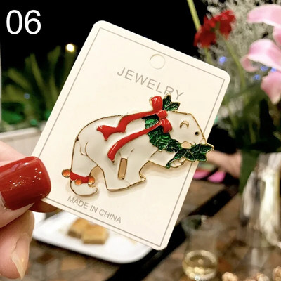 Uued jõulupuu prossid naistele Meestele Lumememm Jõuluvana Emailnõelad Moeehted Jõulukaunistused Kingitused