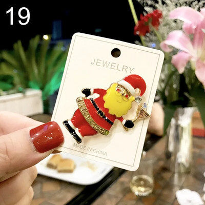 Uued jõulupuu prossid naistele Meestele Lumememm Jõuluvana Emailnõelad Moeehted Jõulukaunistused Kingitused