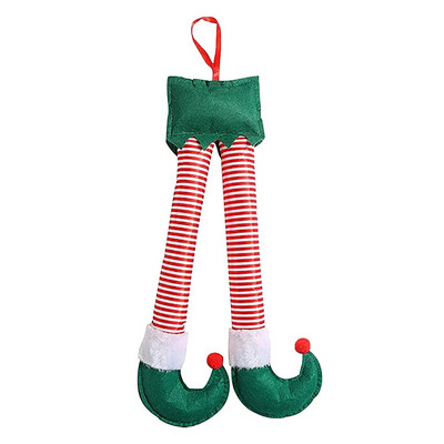 Ziemassvētku rūķītis Ziemassvētku vecīša kājas Ziemassvētku rūķu kāju dekors Automašīnu rotājumi Audums Elf kājas Labākās dāvanas Svētku plīša lelles bērniem bērniem