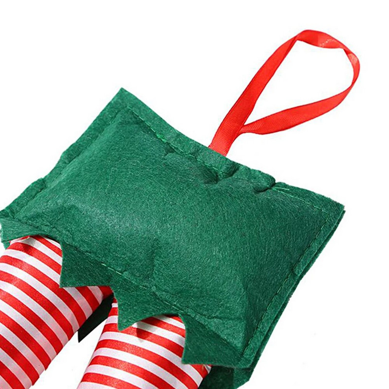 Ziemassvētku rūķītis Ziemassvētku vecīša kājas Ziemassvētku rūķu kāju dekors Automašīnu rotājumi Audums Elf kājas Labākās dāvanas Svētku plīša lelles bērniem bērniem