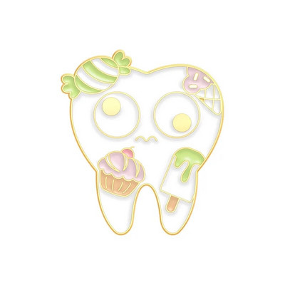 Naljakas multikas Armas armastushamba kujundus Metallist emailist pross Mood isikupära Puu hambamärk Nõel Rõivad Aksessuaarid Ehted