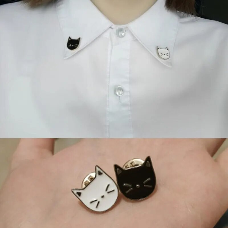 2 tk kullavärvi prossid meestele ja naistele must valge õli tilguti armas kiisumärk saja nõelaga ehted