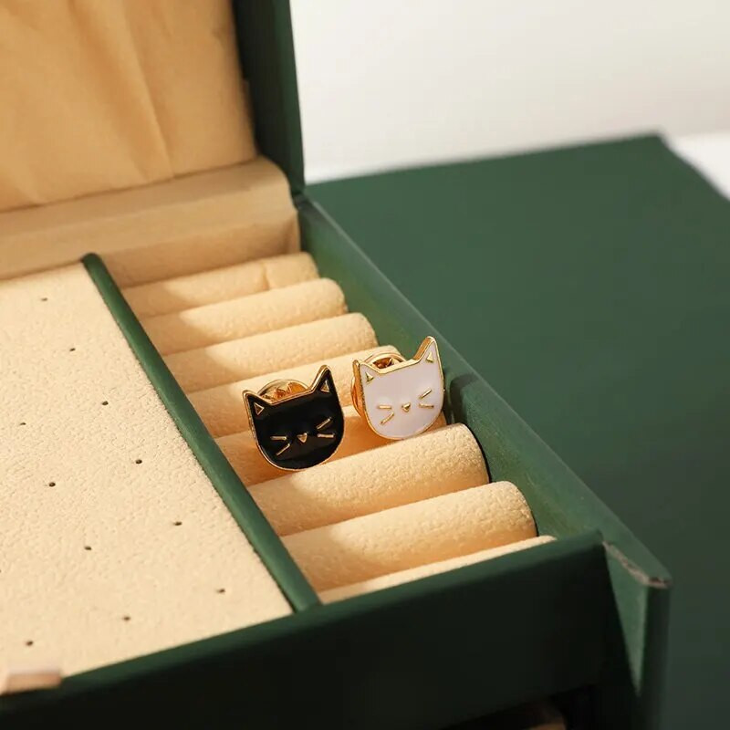 2 tk kullavärvi prossid meestele ja naistele must valge õli tilguti armas kiisumärk saja nõelaga ehted