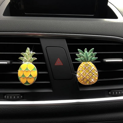 Osvježivač zraka za automobil Parfem Rhinestone Ananas Klip za ventilacijski otvor za automobil Difuzor mirisa Dodaci za automobile Interijer Ženski parfem Poklon