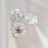 10 τμχ Κρυστάλλινα μαργαριτάρια σε σχήμα λουλουδιών κουμπιά αστραφτερά στρας Πενταπέταλα λουλούδια διακοσμητικά κουμπιά καρφίτσα καπέλο ρούχα Ρούχα DIY Craft