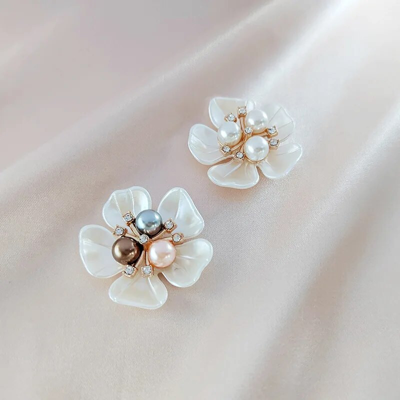 10 τμχ Κρυστάλλινα μαργαριτάρια σε σχήμα λουλουδιών κουμπιά αστραφτερά στρας Πενταπέταλα λουλούδια διακοσμητικά κουμπιά καρφίτσα καπέλο ρούχα Ρούχα DIY Craft