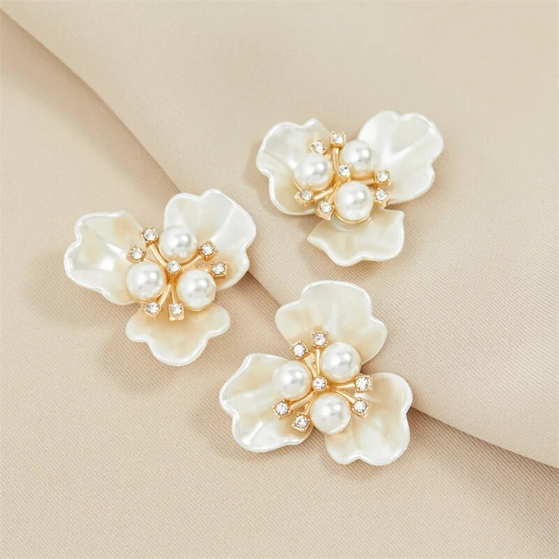 10 τμχ Κρυστάλλινα μαργαριτάρια σε σχήμα λουλουδιών κουμπιά αστραφτερά στρας Πενταπέταλα λουλούδια διακοσμητικά κουμπιά καρφίτσα καπέλο ρούχα Ρούχα DIY Craft