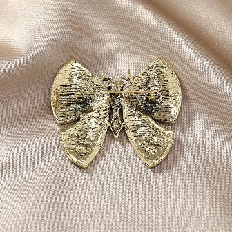 Modes kristāla tauriņu piespraude sievietēm, meiteņu kristāls