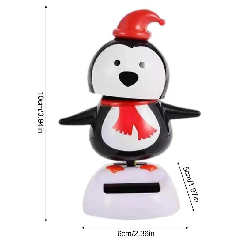 Jucării de dans cu energie solară de Crăciun Jucării solare de Crăciun Ornamente de dans Mașină drăguță care scutură capul păpușă Elan Moș Crăciun Om de zăpadă Pinguin