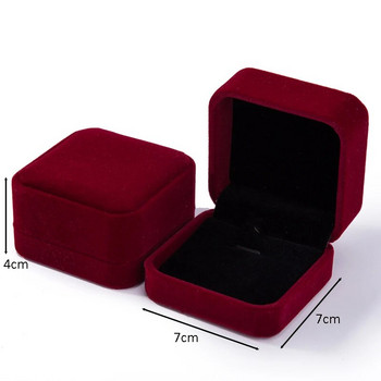 Velvet Jewelry Box Σκουλαρίκια Κολιέ Θήκη Αρραβώνα Κρεμαστό κολιέ Σκουλαρίκι Κοσμήματα Θήκη αποθήκευσης δώρου