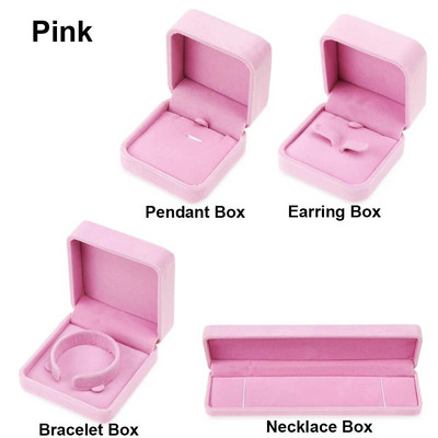 Uus Flannelette ehtekarp kaelakee-kõrvarõngaste jaoks, sõrmuse ripatsiga käevõru, kingituste hoiustamisekraani pakend ehete organiseerimiskarp