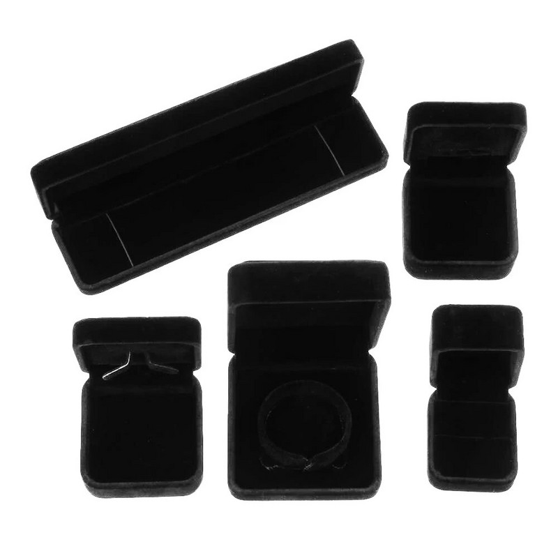 Uus Flannelette ehtekarp kaelakee-kõrvarõngaste jaoks, sõrmuse ripatsiga käevõru, kingituste hoiustamisekraani pakend ehete organiseerimiskarp