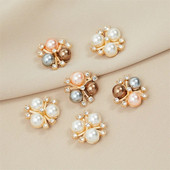 10 τμχ Λαμπερά λουλούδια με στρας κουμπιά αστραφτερά ζιργκόν λουλουδάτα διακοσμητικά κουμπιά Καπέλο ρούχα Αξεσουάρ ραπτικής χειροτεχνίας DIY