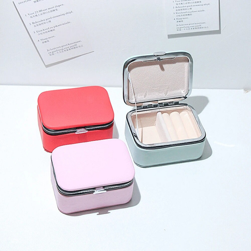 PU-nahast ehete organiseerimiskarp reisimiseks kaasaskantavad kõrvarõngad kaelakee sõrmuse hoidja hoiustamisvahend mini kingituste vitriin