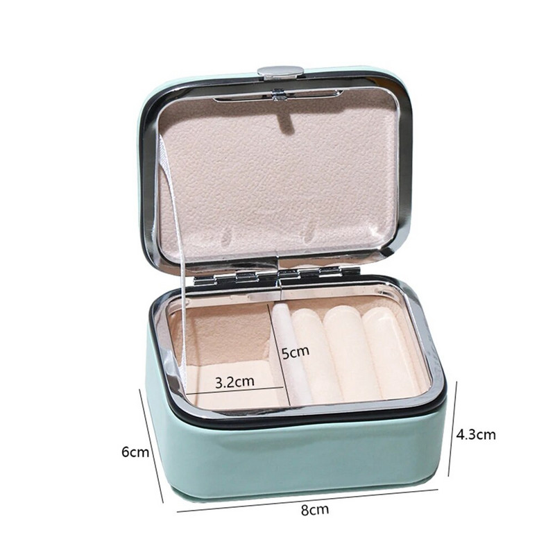 PU-nahast ehete organiseerimiskarp reisimiseks kaasaskantavad kõrvarõngad kaelakee sõrmuse hoidja hoiustamisvahend mini kingituste vitriin